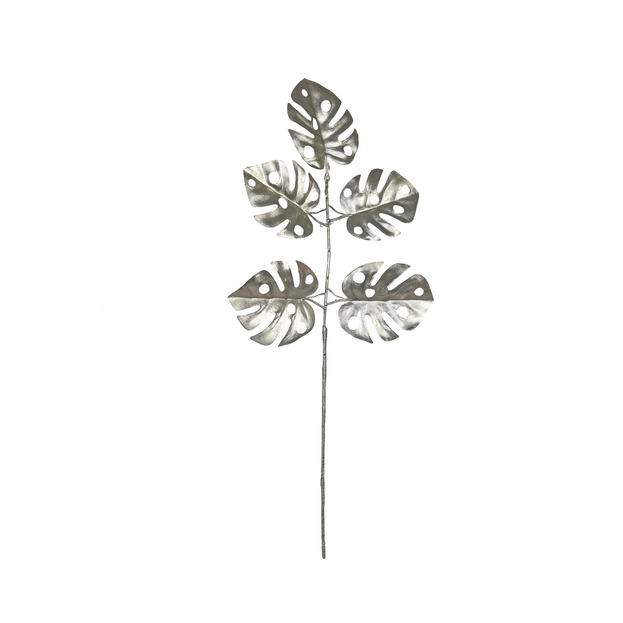 Metallic Monstera Leaf Spray (Champagne)